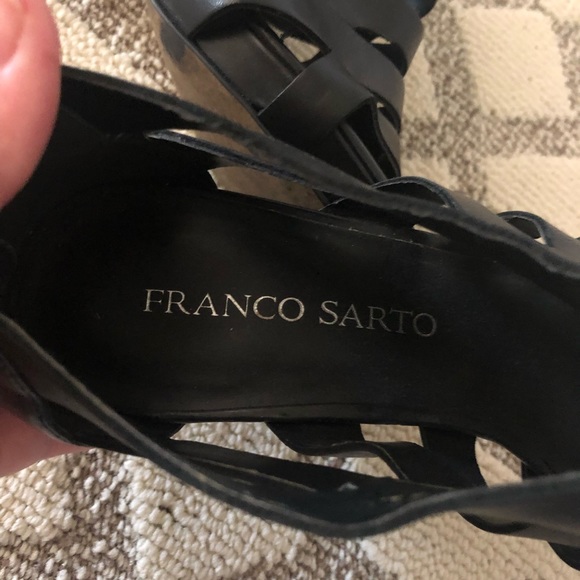 Franco sarto black leather caged heels - Picture 10 of 11